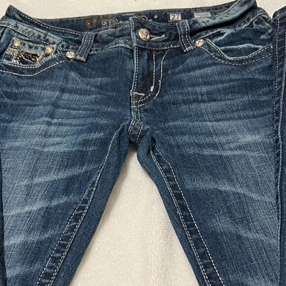 Miss Me Womens Embellished Boot Cut Jeans JP5124B7 SIZE 27 - Picture 3 of 15